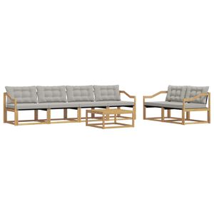 vidaXL V&auml;li diivanikomplekt 7 pcs Valge ja helehall 79 x 79 x 37 cm