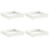vidaXL Murupiire 4 tk 100 x 100 x 20 cm Teras Valge