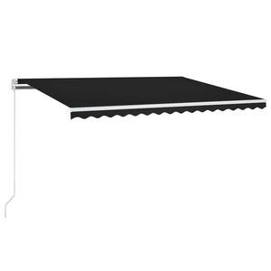 vidaXL k&auml;sitsi sisset&otilde;mmatav varikatus, LED 450x300 cm, antratsiithall