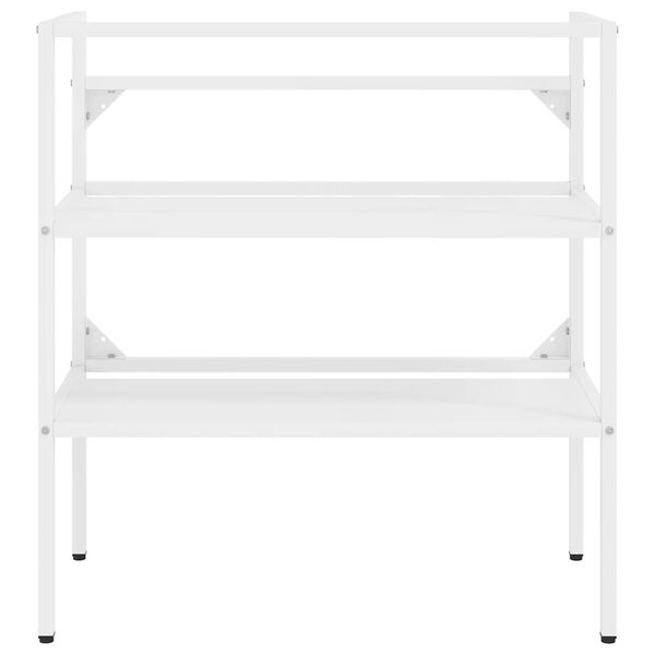 vidaXL vannitoa valamuraam, valge, 79 x 38 x 83 cm, raud