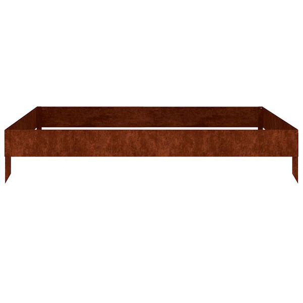 vidaXL taimekast, 100 x 100 x 18,5 cm, Corten-teras