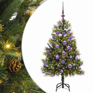 vidaXL Tehis Hingega J&otilde;ulupuu Koos Koonustega Roheline 120 cm