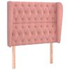 vidaXL voodipeats servadega, roosa, 93x23x118/128 cm, samet