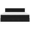 vidaXL ottomani voodi madratsiga, must, 180x200 cm, samet