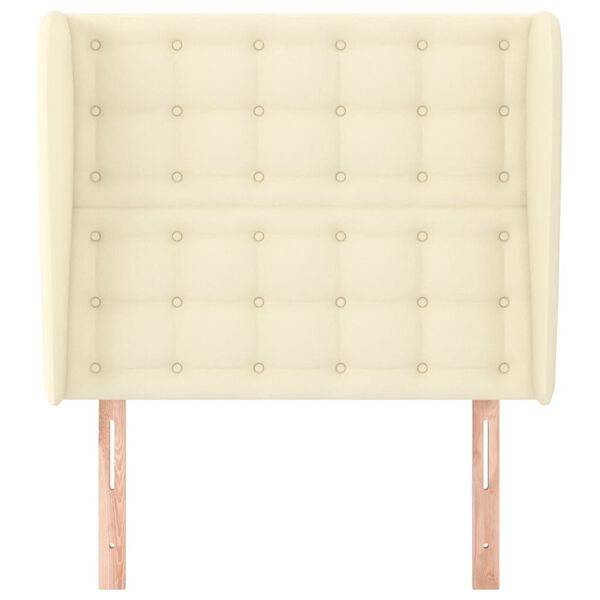 vidaXL voodipeats servadega, kreemjas, 83x23x118/128 cm, kunstnahk