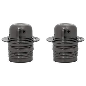 vidaXL Lambihoidjad 2 tk L&auml;ikiv must E27