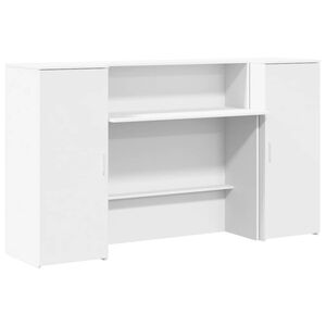 vidaXL vastuv&otilde;tulaud, valge, 180 x 50 x 103,5 cm, t&ouml;&ouml;deldud puit