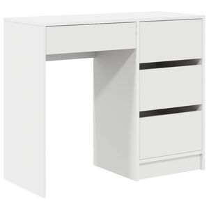 vidaXL Laud Valge Tehispuit 90 x 37.5 x 75 cm