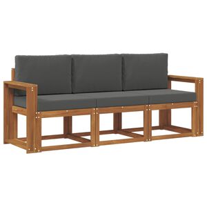 vidaXL V&auml;li diivanikomplekt padjaga 3 pcs Looduslik ja antriit