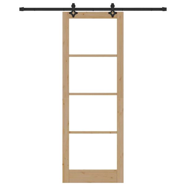 vidaXL Libisev uks ORKDAL Looduslik ja must 83 x 232 cm