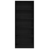 vidaXL Garderoobikapp riiuliga Must tamm 80 x 50 x 200 cm Tehispuit
