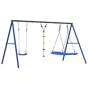 vidaXL kiigekomplekt koos kiige, astmetega ronimisk&ouml;ie ja pesakiigega