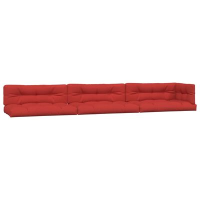 vidaXL euroaluse istmepadjad, 7 tk, punane, kangas