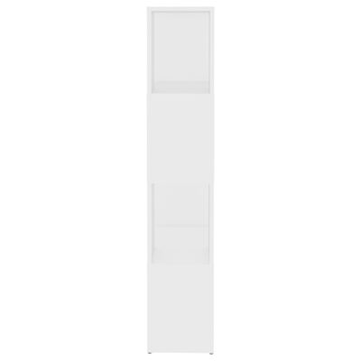 vidaXL raamaturiiul/ruumijagaja, valge, 60x24x124.5 cm, puitlaastplaat