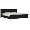 vidaXL Voodiraam madratsiga peaga Must 200 x 200 cm kangas
