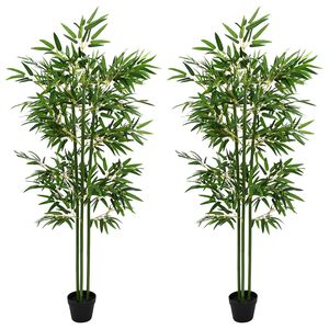 vidaXL Tehisbambuse Puud 2 pcs Roheline 45 x 18 x 175 cm
