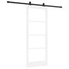 vidaXL Libisev uks ORKDAL Valge 83 x 202 cm Soe m&auml;nnipuit ja klaas