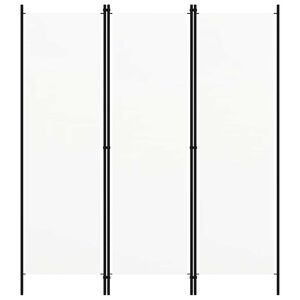 vidaXL 3 paneeliga ruumijagaja, valge, 150 x 180 cm