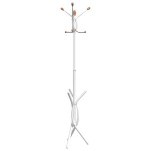 vidaXL riidenagi, valge, 176 cm, pulberv&auml;rvitud raud