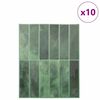vidaXL Ristk&uuml;likukujuline Plaat 10 pcs Tume rohelise 29 x 23 x 0,08 cm