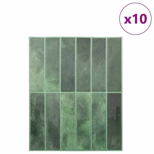 vidaXL Ristk&uuml;likukujuline Plaat 10 pcs Tume rohelise 29 x 23 x 0,08 cm