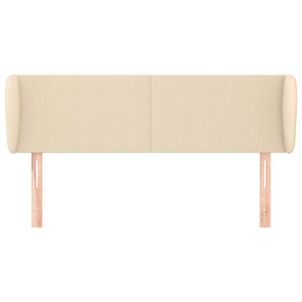 vidaXL voodipeats servadega, kreemjas, 147x23x78/88 cm, kangas