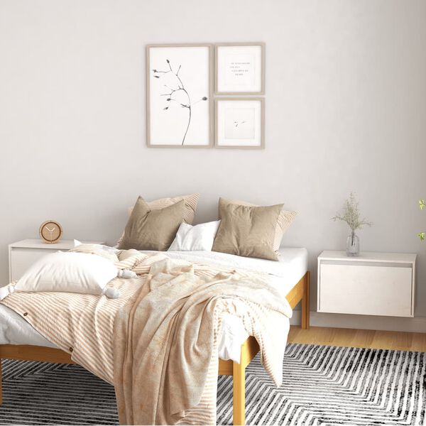 vidaXL seinakapid 2 tk, valge 60x30x35 cm, männipuit