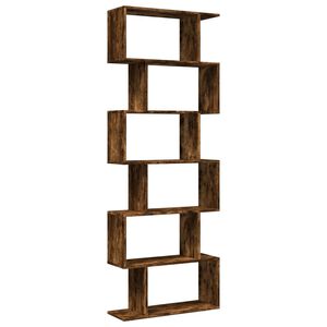 vidaXL ruumijagaja 6 korrust, suitsutamm, 70 x 24 x 193 cm, tehispuit