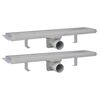vidaXL lineaarne du&scaron;i &auml;ravoolus&uuml;steem 2 tk 530x140 mm roostevaba teras