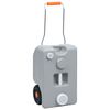 vidaXL ratastega veepaak matkamiseks, 25 l, hall
