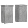 vidaXL taimealused 2 tk, betoonhall, 10 x 10 x 18 cm, tehispuit