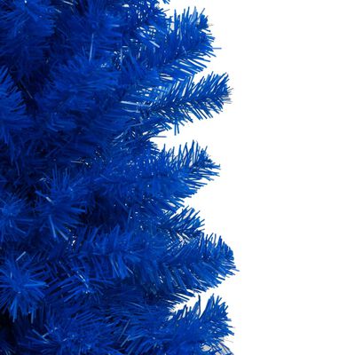 vidaXL valgustusega kunstkuusk kuulidega, sinine, 210 cm, PVC