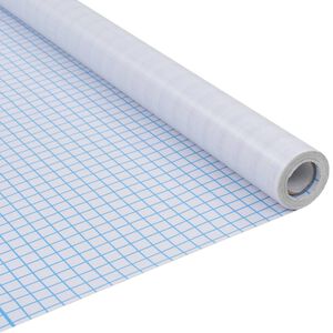 vidaXL aknakile, j&auml;&auml;tunud, triibud, 0,9 x 5 m, PVC