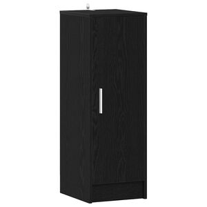 vidaXL Kinga kapp 32 x 35 x 92 cm Tehispuit Must tamm