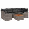 vidaXL Aia Diivanikomplekt ladustamisega 7 pcs Hall pol&uuml;rotang