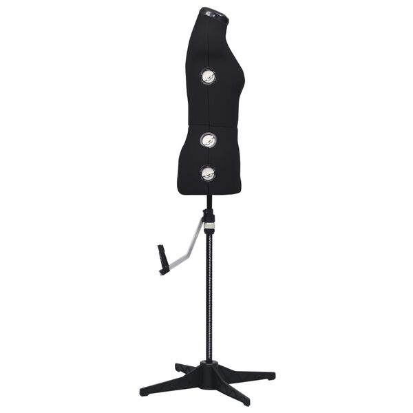 vidaXL reguleeritav kleidimannekeen, naine, must, S, suurus 33-40