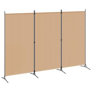 vidaXL 3-paneelne ruumijagaja Beež 260 x 180 cm kangas