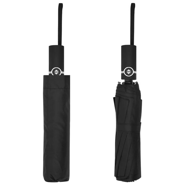 vidaXL automaatselt kokkupandav vihmavari, must, 104 cm