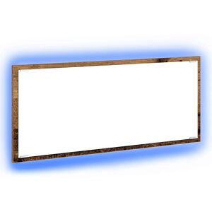 vidaXL Peegel LED -ribatuledega Vana puit 90 x 8,5 x 37 cm Tehispuit