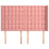vidaXL voodipeats servadega, roosa, 147x16x118/128 cm, samet