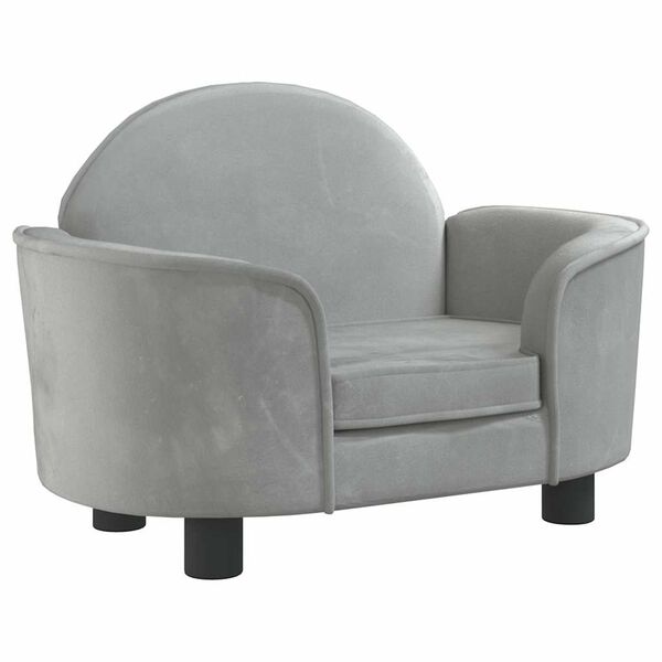 vidaXL koeravoodi, helehall, 66 x 40 x 45 cm, samet