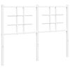 vidaXL metallist vahetatav voodipeats, valge, 120 cm