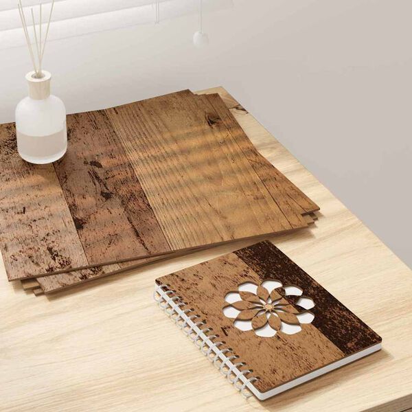 vidaXL Dekor Paneelid 50 pcs Vana puit 30 x 30 x 0.27 cm Tehispuit