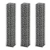 vidaXL gabioonide komplekt, 3 tk, tsingitud traat 25 x 25 x 150 cm