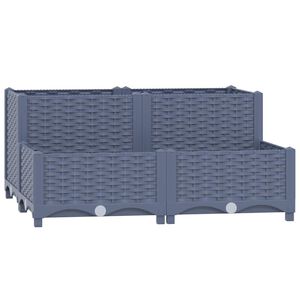 vidaXL taimekast 80 x 80 x 38 cm, pol&uuml;prop&uuml;leen