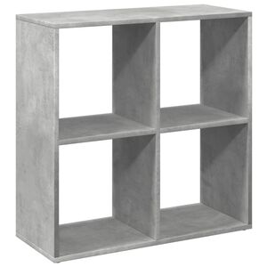 vidaXL ruumijagaja/raamatukapp, betoonhall, 69,5x29x69,5 cm tehispuit