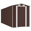 vidaXL aiakuur, tumepruun, 192x523x223 cm, tsingitud teras