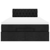 vidaXL ottomani voodi madratsiga, must, 120x200 cm, kangas