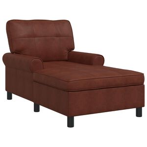 vidaXL Chaise Lounge padjaga K&uuml;&uuml;riv Pruun 91 x 157 x 91 cm Kunstnahk