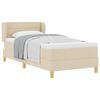 vidaXL Karbi vedrumadrats madratsiga peaga cream 90 x 190 cm kangas